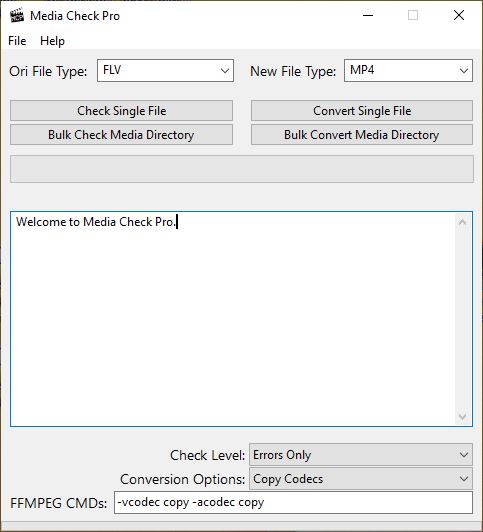 Screenshot of Media Check Pro